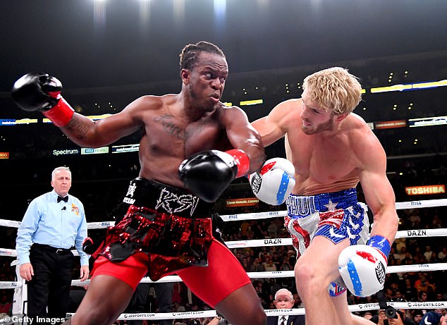 Cashing in: KSI was also reportedly paid an eye-watering £700,000 for two boxing matches against rival 'vlogger' Logan Paul, which saw millions of fans tune in on pay-per-view