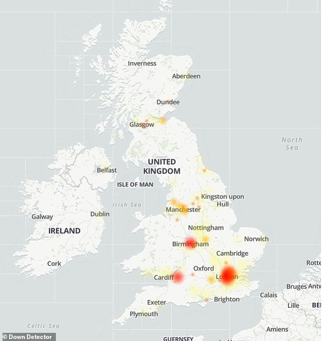 Menschen im ganzen Land beschwerten sich über Probleme mit Hotspots in Großstädten wie London, Cardiff und Birmingham
