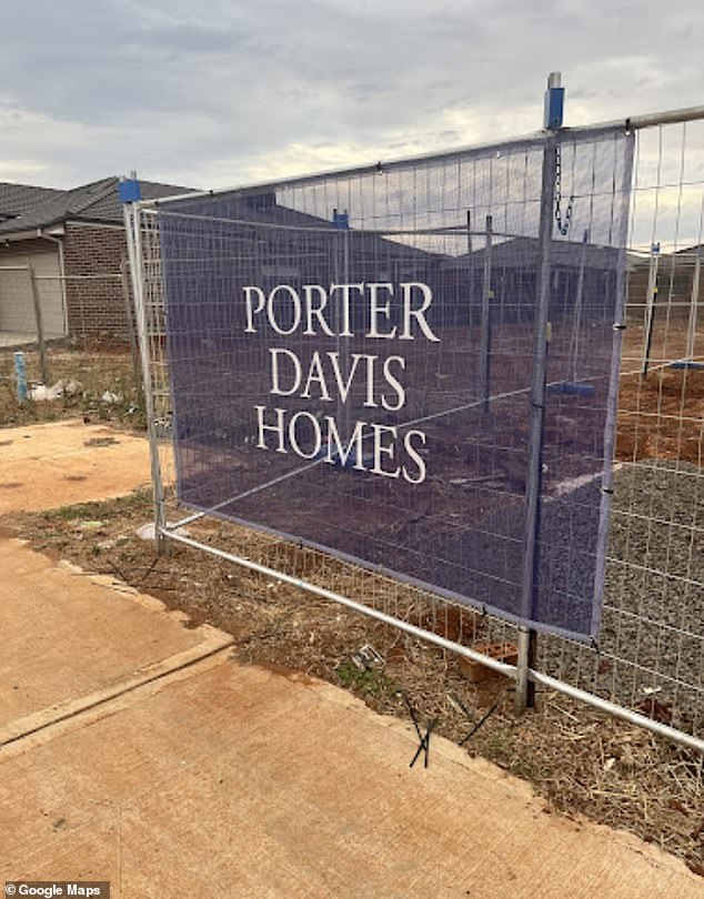 Der Bauriese Porter Davis Homes ging am Freitag ebenfalls in die Verwaltung und ließ 1.500 Häuser in Melbourne und Brisbane unfertig zurück