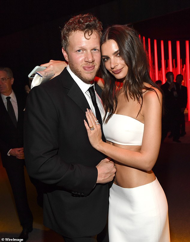 Sebastian Bear-McClard, 42, allegedly reached out to the 17-year-old on Instagram in 2016 before meeting her at a Soho loft. Pictured with ex-partner Emily Ratajkowski