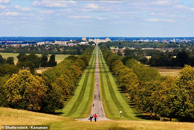Besucher können im nahe gelegenen Windsor Great Park spazieren gehen und die „majestätische Aussicht“ von der Hügelkuppe auf Windsor Castle genießen