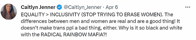Der frühere Olympiasieger und Transgender-Reality-Star Jenner, 73, der ein offener Gegner von Transfrauen war, die als Männer geboren wurden und im Frauensport antreten, kritisierte die Entscheidung von Nike am Donnerstag in Tweets als „Empörung“.