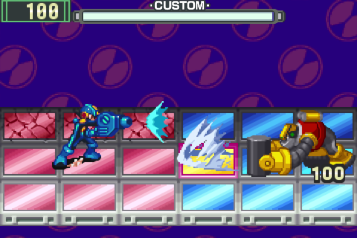 Mega Man sprengt einen Feind im Mega Man Battle Network.