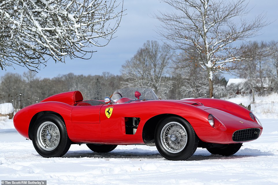 Also expected to sell for a stellar sum is this 1956 Ferrari 500 TR Spider by Scaglietti. The estimate is in the region of £3.4million to £4million