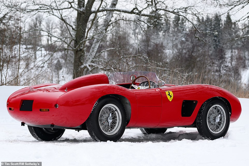 The fifties racing classic boasts an extensive competition history, including a class win and fourth place in the 1957 Helsinki Grand Prix. It is one of only 17 built by the iconic Maranello car firm, making it a hugely collectible machine