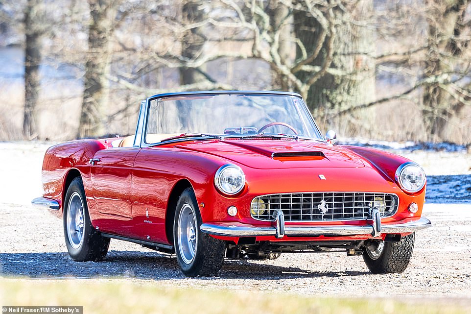 Another stylish open-top Fezza being sold at the auction is a1961 Ferrari 250 GT Cabriolet Series II by Pininfarina