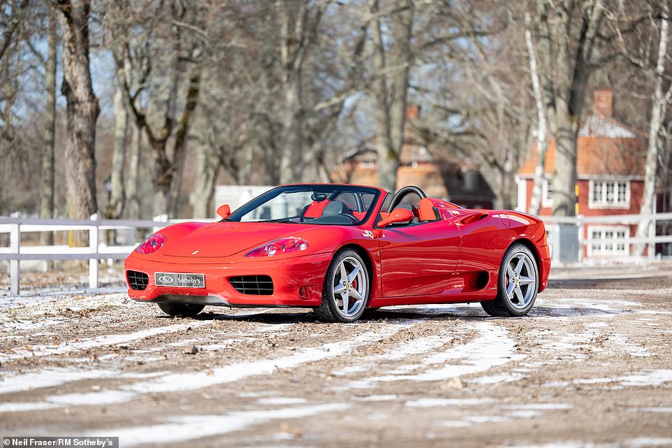 The twelfth and final Ferrari from the Aurora Collection being sold in May with no reserve is this lovely 2002 360 Spider with a guide price of £66,000 to £110,000