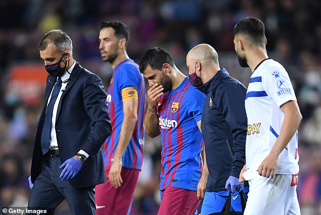 Sergio Agüero hatte Atemprobleme, als er 2021 für Barcelona spielte
