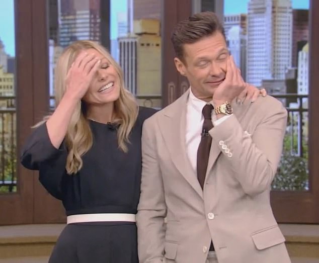 During final episode on the show, which was pre-taped on Thursday but aired this morning, Ryan and his co-host, Kelly Ripa, struggled to hold back tears