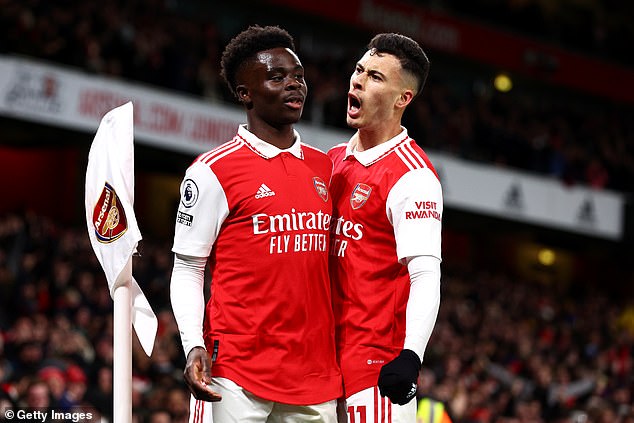 Saka und Martinelli haben in dieser Saison zusammen 26 Tore in der Premier League für Arsenal erzielt
