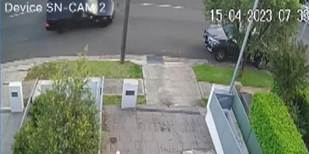Die schwarze Ute schnitt ein Auto auf der Wohnstraße ab und schickte es vom Kurs ab (Bild)