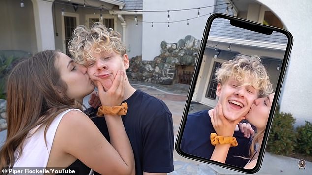 One video posted to Rockelle's YouTube page two years ago features eight teens in a 'last to stop kissing' game where $10,000 was offered to the winners. That video currently has 10 million views