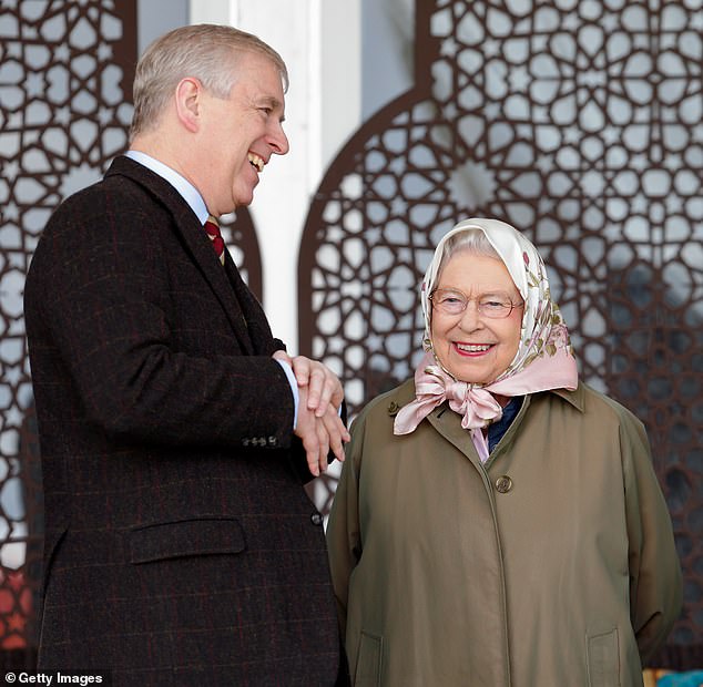 Episode five of Inside the House of Windsor, which streams on ITVX from Thursday, has claimed the late Queen's decision to strip Prince Andrew of his HRH title before she died was her 'final gesture of self-sacrifice'. Pictured: The mother and son at the Royal Windsor Horse Show in 2017