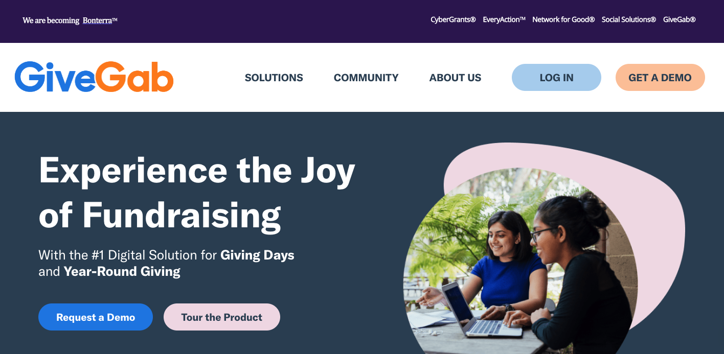 GiveGab-Webseite
