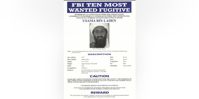 Osama bin Laden FBI Most Wanted-Plakat