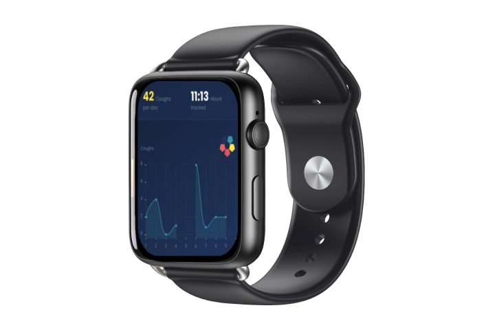 Die Hyfe Cough Watch App auf einer Apple Watch
