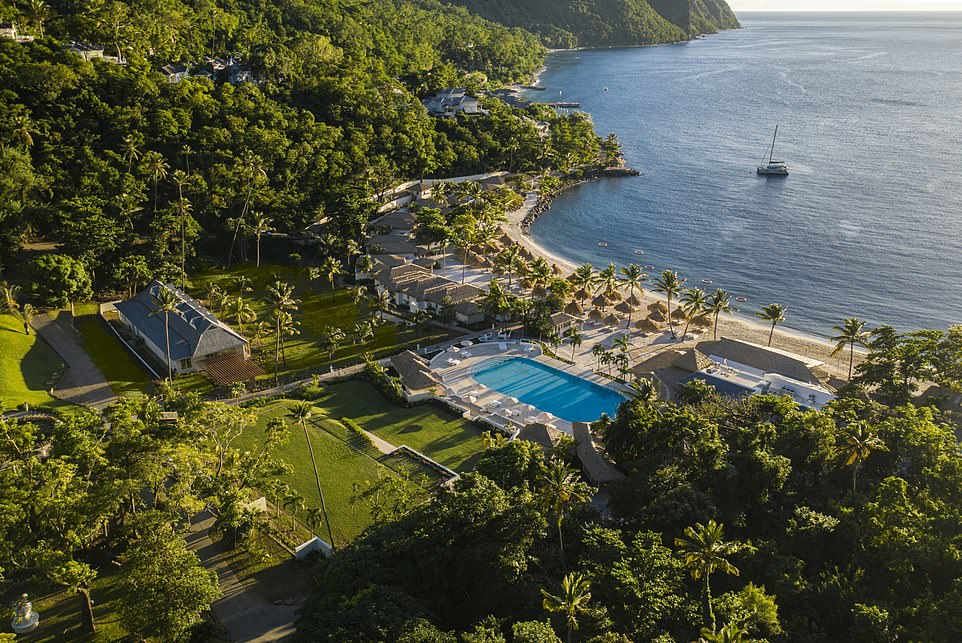 'Sugar Beach - A Viceroy Resort (pictured above) is a breathtaking utopia,' writes Frank