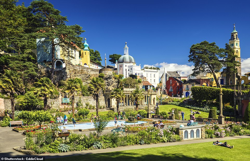 'Quirky' and 'magical' were words used by visitors to describe Portmeirion (above), which ranks fourth