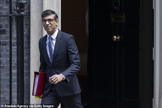 Rishi Sunak is himself a follower the brutal one meal a day diet, the Daily Mail's Richard Eden revealed this week. Pictured above, leaving Downing Street to attend the House of Commons in March