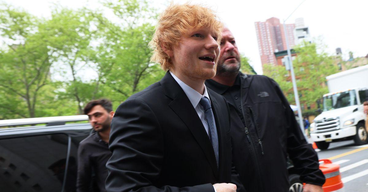 Ed Sheeran kommt im April 2023 im Gerichtsgebäude von Manhattan an.
