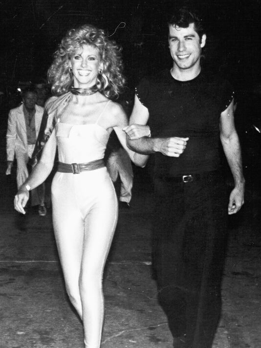 Olivia Newton-John und Co-Star John Travolta bei der Grease-Premiere 