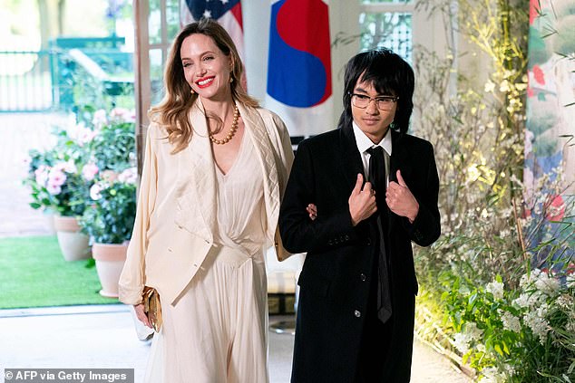 Angelina Jolie und ihr Sohn Maddox gehörten zu den hochkarätigen Namen, die am Mittwoch am Staatsdinner des Weißen Hauses in der Hauptstadt der Nation teilnahmen