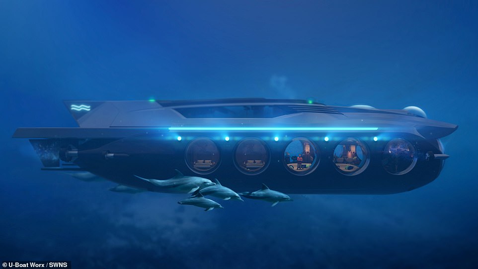 Der niederländische Bootsbauer U-Boat Worx hat die Innenräume eines 22 Millionen Pfund teuren Superyacht-U-Boot-Hybrids enthüllt, der von einem klassischen Buch von Jules Verne inspiriert wurde