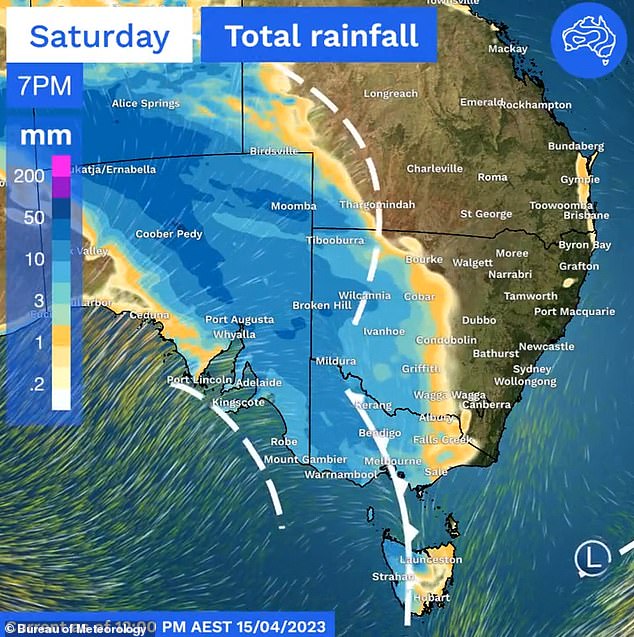 Bis zu 15 mm Regen sollen am Samstag in Melbourne und Adelaide fallen