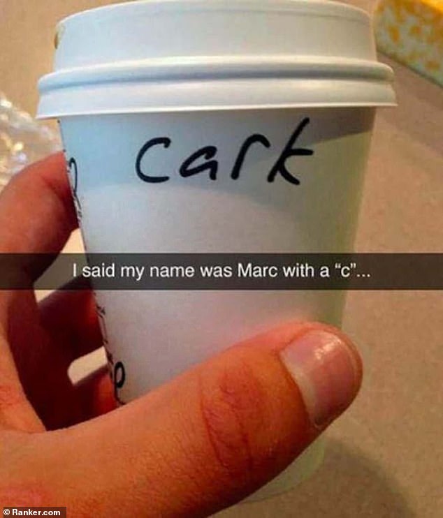 Grundlegender Fehler: Diese Person meinte, ihr Name sei Marc geschrieben, aber der Kellner hat es offensichtlich nicht verstanden