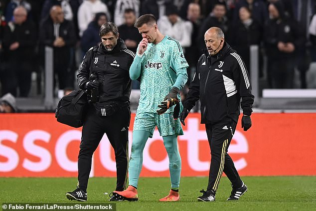 Wojciech Szczesny verließ das Spielfeld in der ersten Hälfte des Sieges von Juventus gegen Sporting unter Tränen