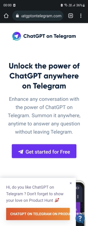 ChatGPTonTelegram offizielle Bot-Website