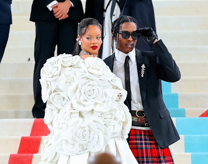 Rihanna und ASAP Rocly bei der Met Gala 2023