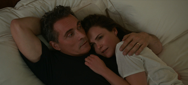 The Diplomat. (L to R) Rufus Sewell as Hal Wyler, Keri Russell as Kate Wyler in episode 102 of The Diplomat.