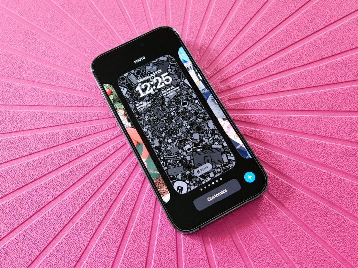 iPhone 14 Pro mit Sperrbildschirm und Fokus-Link