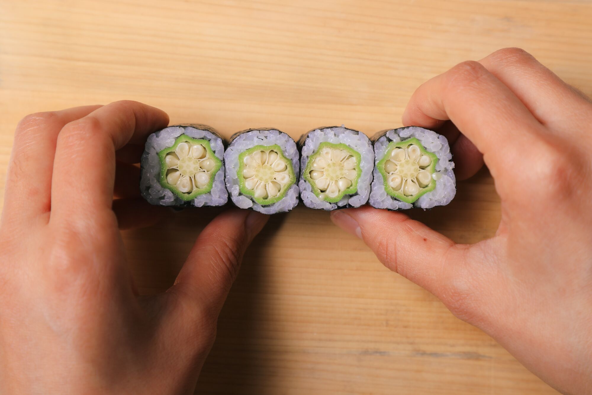 Okra ist die perfekte Textur für Sushi, sagt Yoko Hasebe.