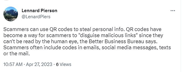 Die bösartigen QR-Codes können Malware enthalten, die es Kriminellen ermöglicht, auf Geräte zuzugreifen, die sie scannen und den Standort und die persönlichen Daten des Benutzers stehlen
