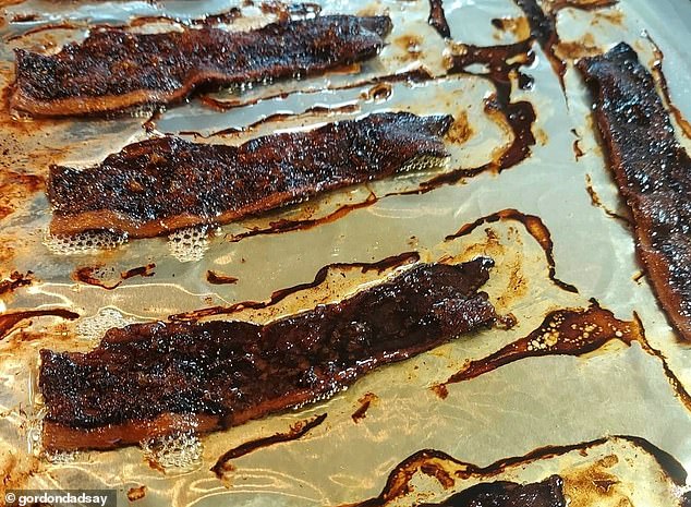 „Cremated Bacon“, hier illustriert vom Instagram-Nutzer „gordondadsay“, belegt den dritten Platz in der Rangliste der „Breakfast Fails“.