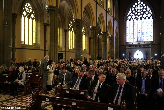 St Patrick's Cathedral was packed with mourners wishing to farewell Father Bob Maguire