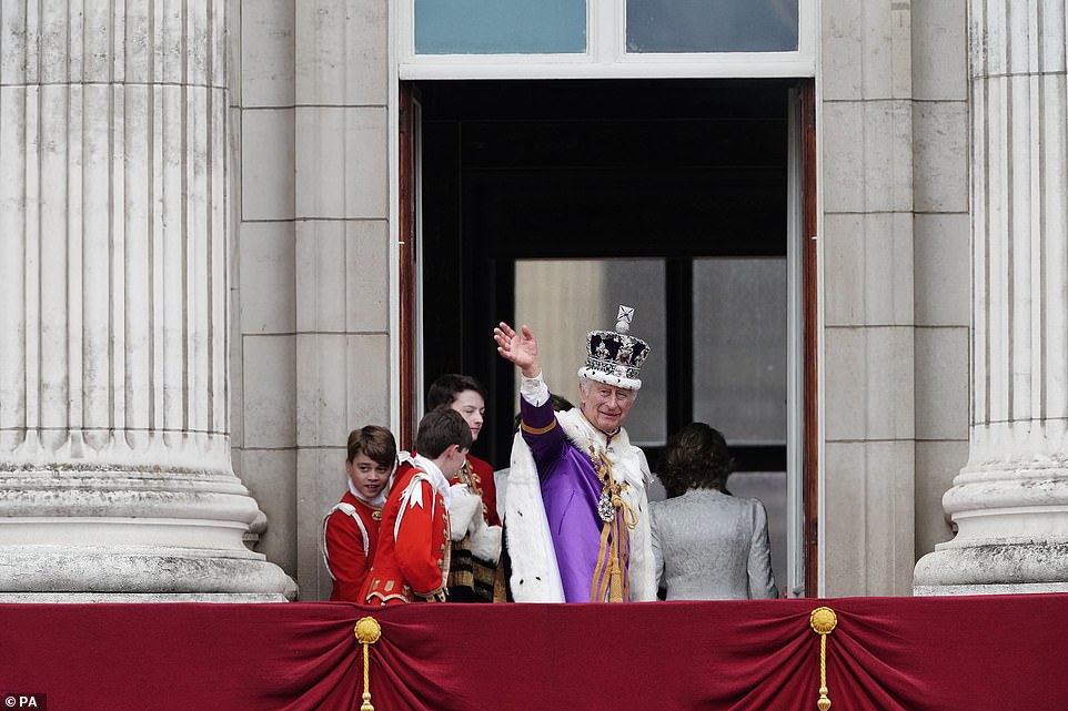 King Charles III gives a final goodbye as Prince George, a future king, takes in the scene