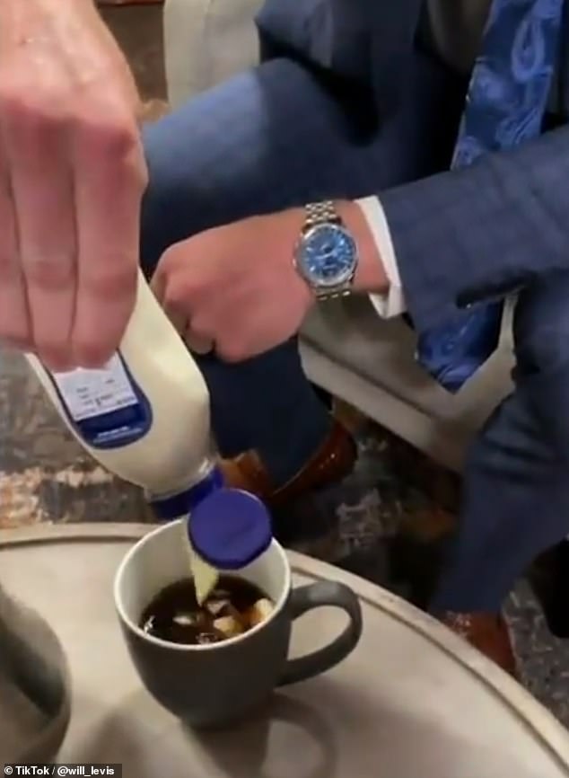 Der 23-Jährige fügte seinem Kaffee einmal Mayonnaise hinzu, aber viele halten das für einen Werbegag