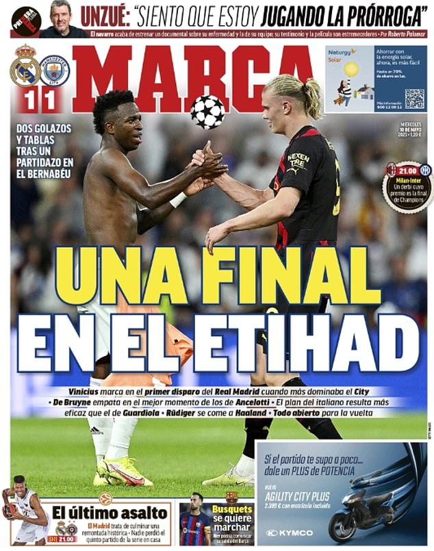 Marca erklärte, dass das Rückspiel am kommenden Mittwoch das „Finale im Etihad“ sein wird.