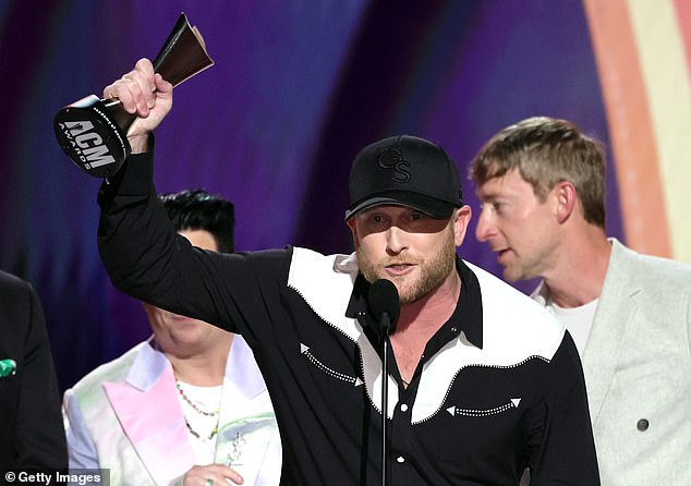 First winner: The 2023 Academy of Country Music Awards kicked off on Thursday with Cole Swindell taking home the first award of the night for Song of the Year for She Had Me At Heads Carolina, presented by Dallas Cowboys legends Dak Prescott and Emmitt Smith