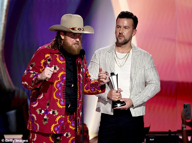 Brothers: Brothers Osborne won the second award - Duo of the Year - beating out Brooks & Dunn, Dan + Shay, Maddie & Tae and The War and Treaty