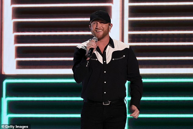 First award: While Swindell took home the first award, two big awards were handed out during Wednesday night's ACM Country Kickoff - New Male Artist and New Female Artist