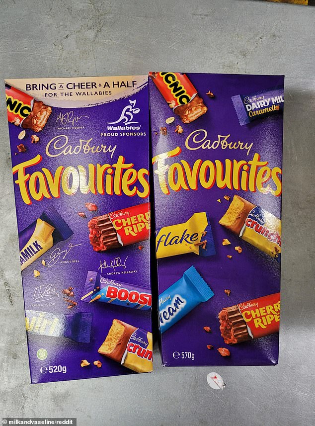Schokoladenliebhaber sind am Boden zerstört, nachdem Cadbury's Favorites auf zwei ihrer beliebtesten Geschmacksrichtungen verzichtet hat – und gleichzeitig die Größe der Schachtel verkleinert hat