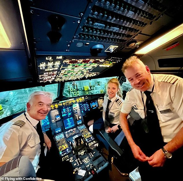 Kapitän Allright mit Kapitän Nigel Willing und Erster Offizier Rebecca Panther im Cockpit