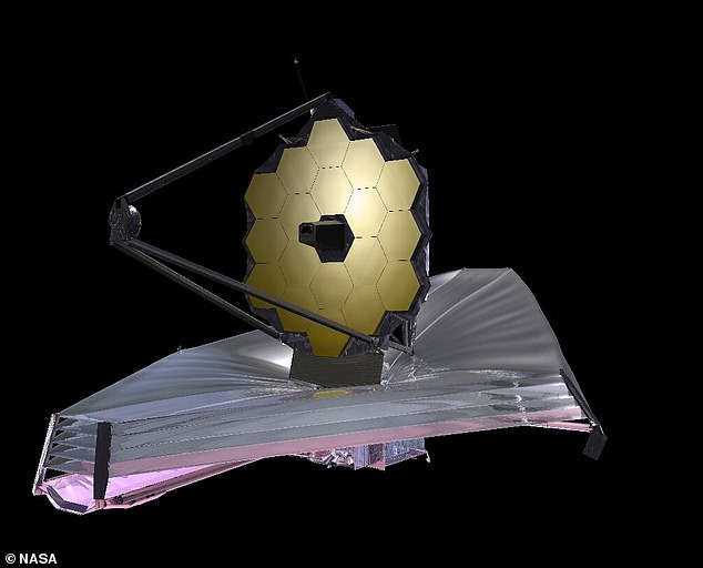 Das James-Webb-Weltraumteleskop (hier im Weltraum abgebildet) sieht das Universum in Licht, das für das menschliche Auge unsichtbar ist