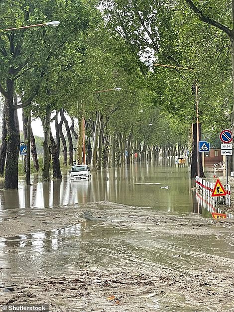 In the city of Cesena, in the hardest-hit northern Emilia-Romagna region, streets have been turned into rivers