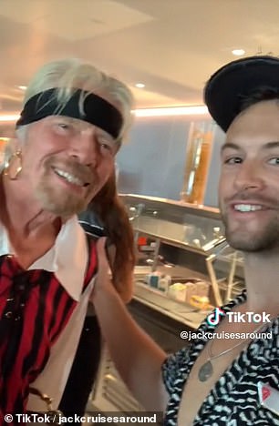 Jack sagt, er habe „Glück gehabt“, ein Video-Selfie mit Virgin Voyages-Chef Richard Branson zu machen