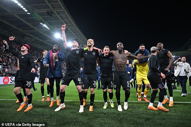 West Ham feierte am Donnerstagabend den Einzug ins Finale der Europa Conference League